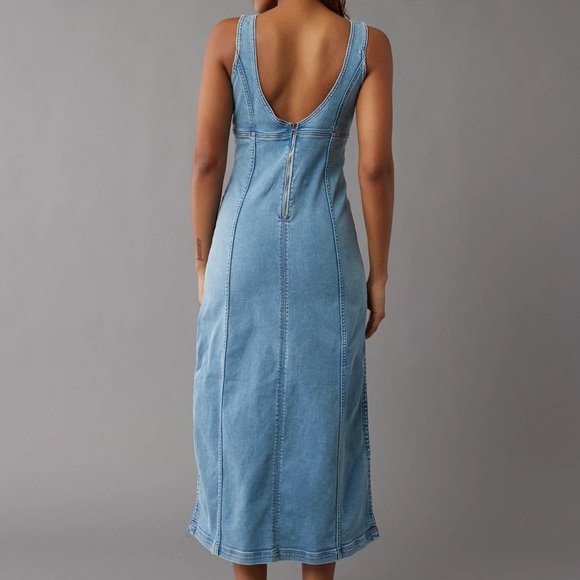 American Eagle Outfitters Blue Midi Dress - Picture 2 of 5